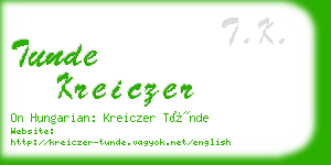 tunde kreiczer business card